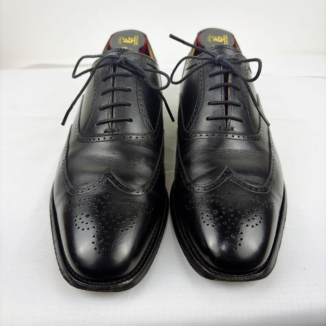 スコッチグレイン 3E 【24.5cm】ウイングチップ 3525 黒 メダリオン