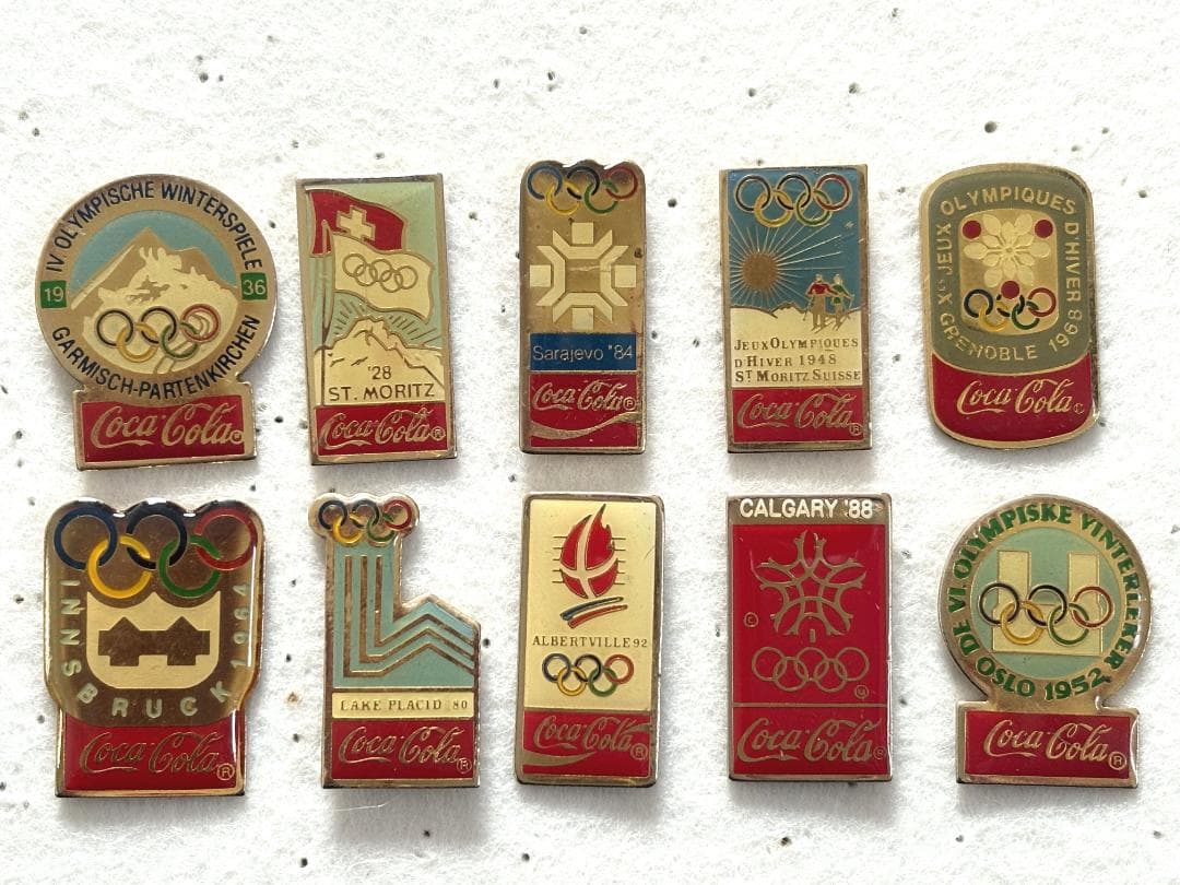 ☆360122 ☆オリンピック ピンバッジ ピンズ ☆コカコーラ 10個セット