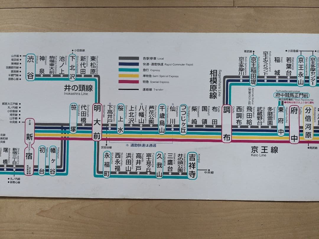 レア 停車駅のご案内 準特急 京王 京王電鉄 路線図 停車駅案内 - メルカリ
