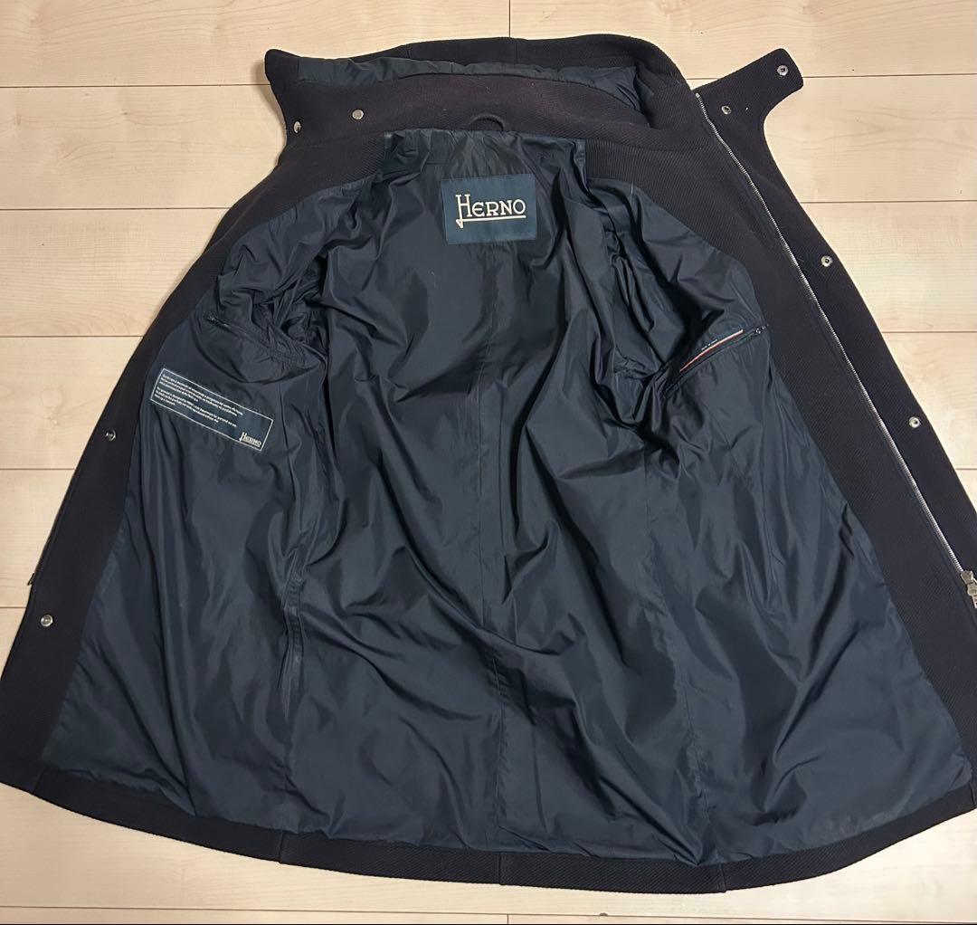ほっこり様専用Herno ダッフルコート フード付き ダークネイビー