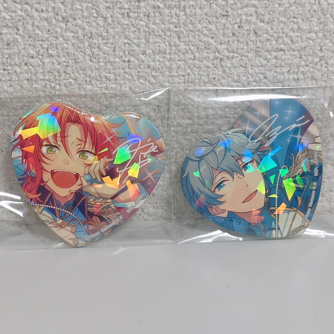 あんスタ とるパカ 月永レオ 瀬名泉 ハート缶バッジ - メルカリ