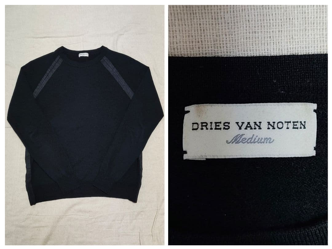 DRIES VAN NOTEN ドリス・ヴァン・ノッテン ニット ブラック DRIES VAN NOTEN - DRIES VAN NOTEN ドリスヴァンノッテン ニット