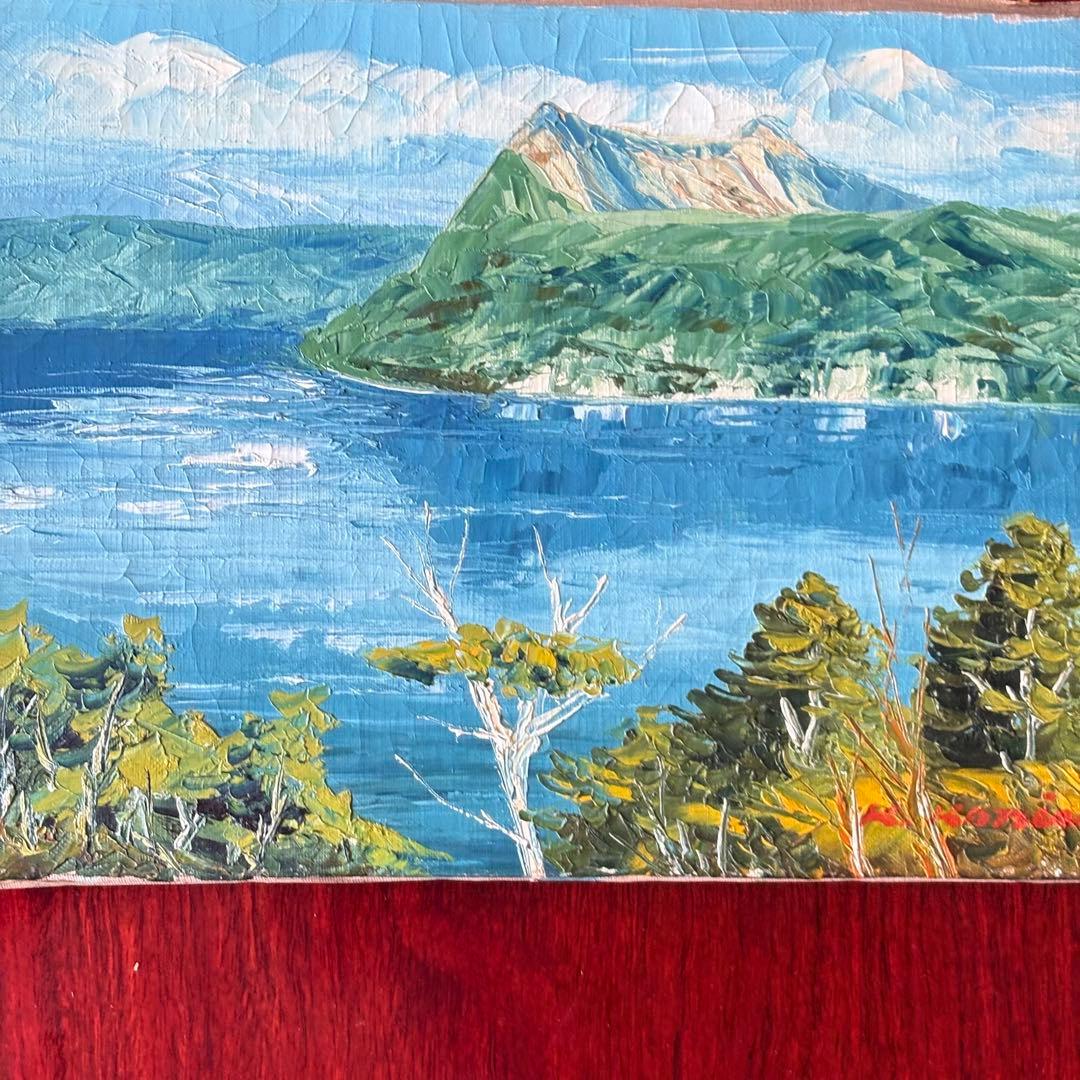 K.Konishi.N「摩周湖」油彩 F4 油絵 油画 絵画 キャンバス C - メルカリ