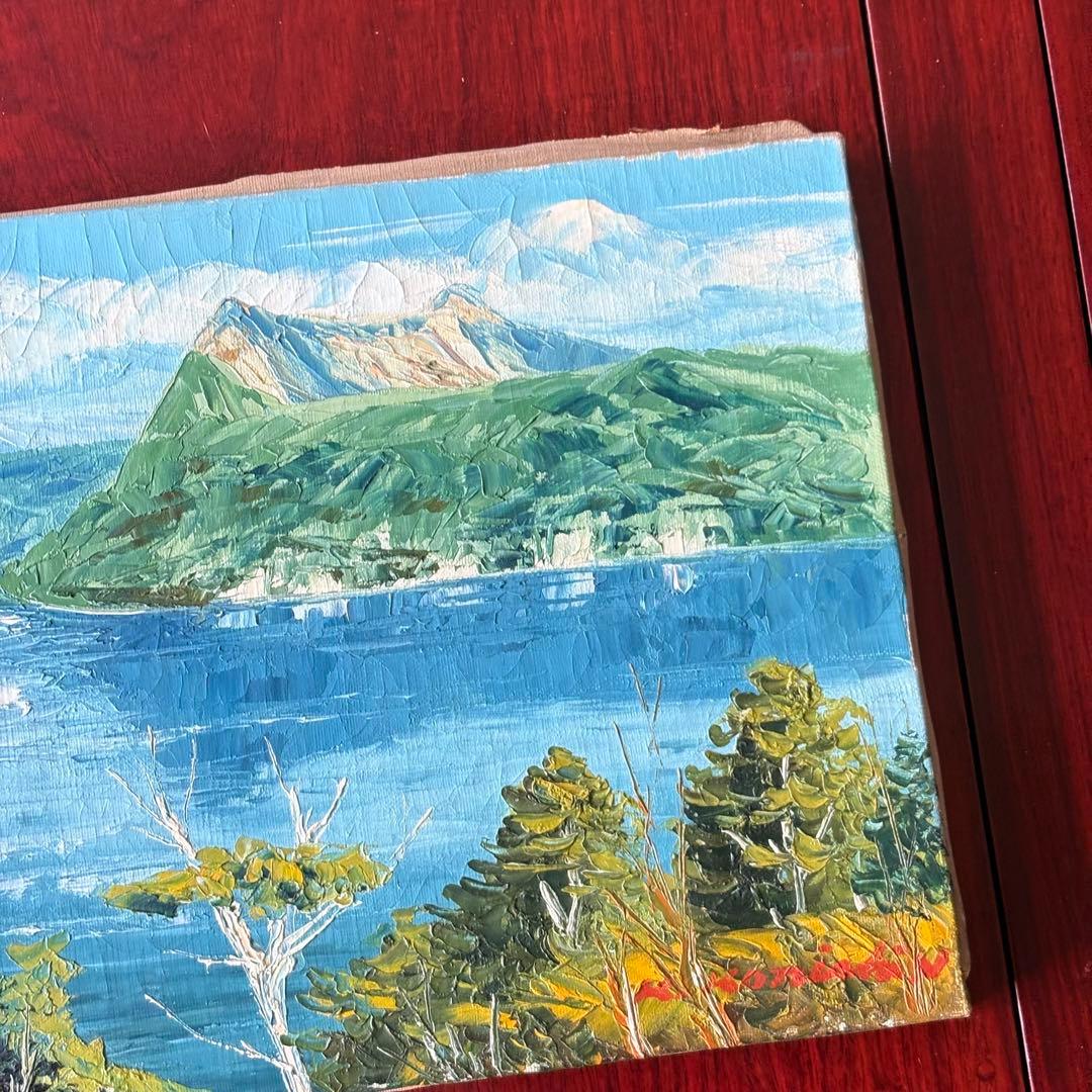 K.Konishi.N「摩周湖」油彩 F4 油絵 油画 絵画 キャンバス C - メルカリ