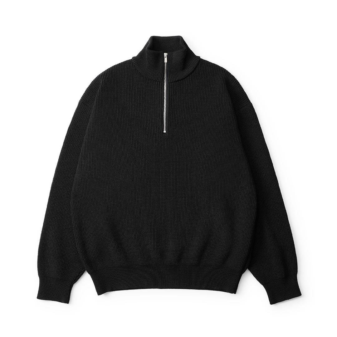 トップス everyone half zip rib knit sweater b83d1d59f8ba4b499bc60ce842eb2c