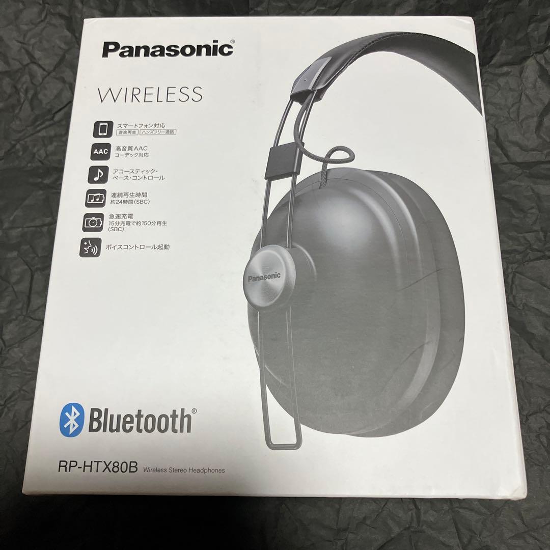 パナソニック ワイヤレスステレオヘッドホン RP-HTX80B-K 概要 ワイヤレスステレオヘッドホン RP-HTX80B | ヘッドホン