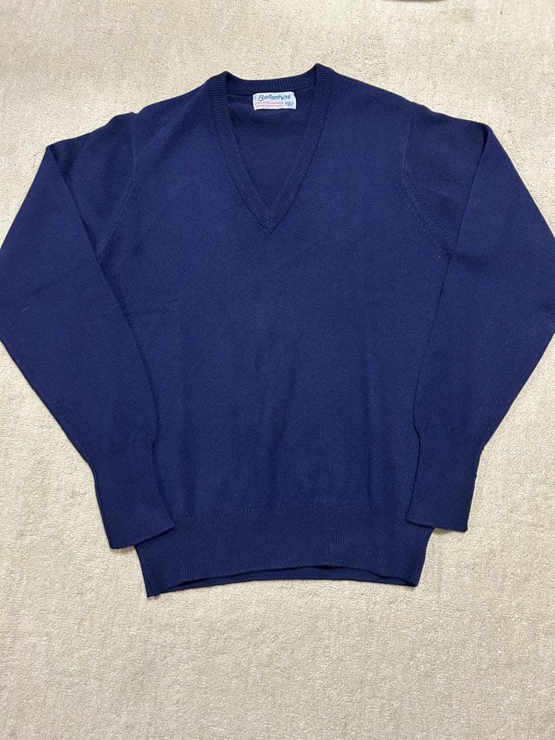 オールドタグ Ballantyne 100% カシミヤセーター 102cm 40 復刻タグカシミヤ100/BALLANTYNE限定バランタインニットセータ