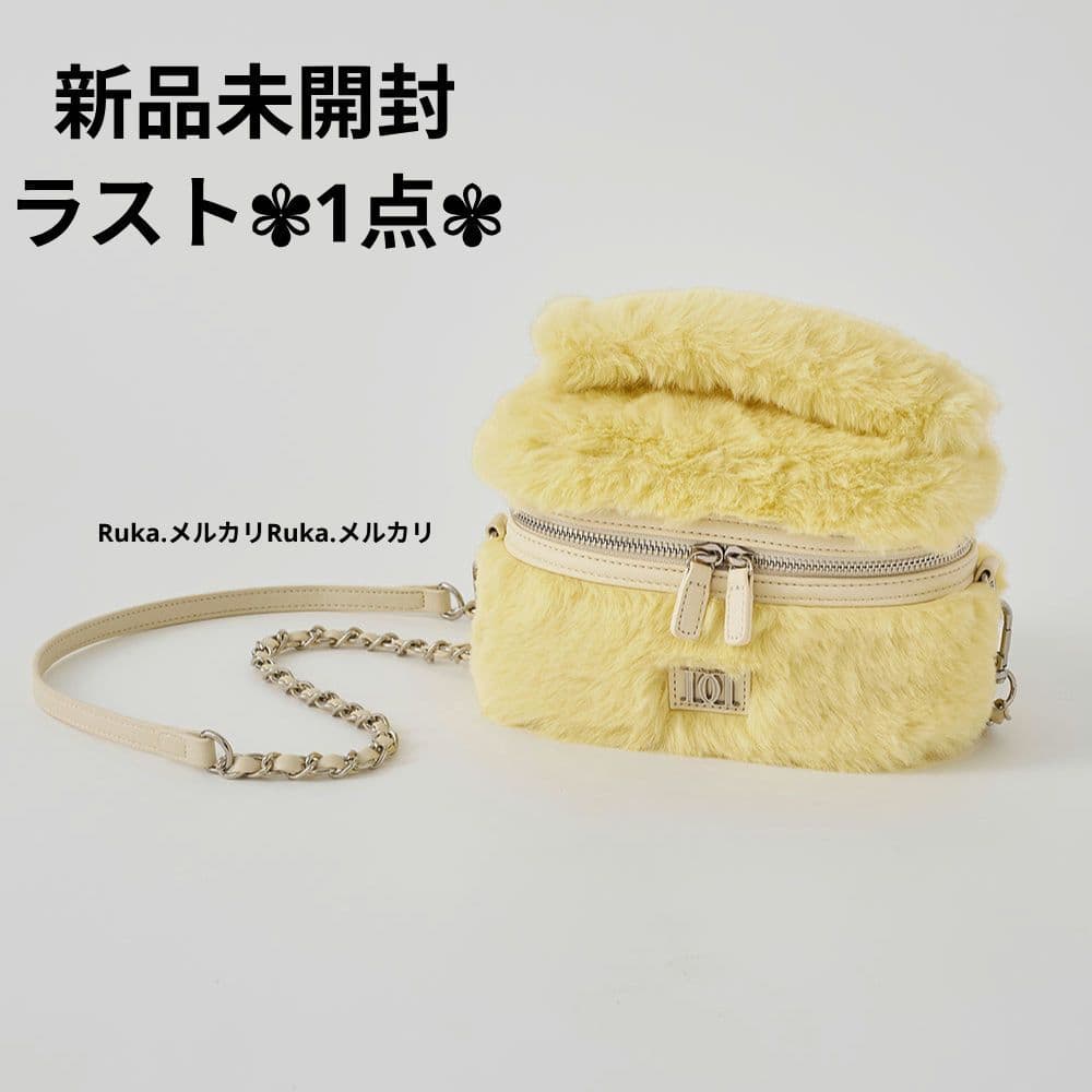 新品未開封】フェイクファーショルダーミニバッグ YEL イエロー - メルカリ
