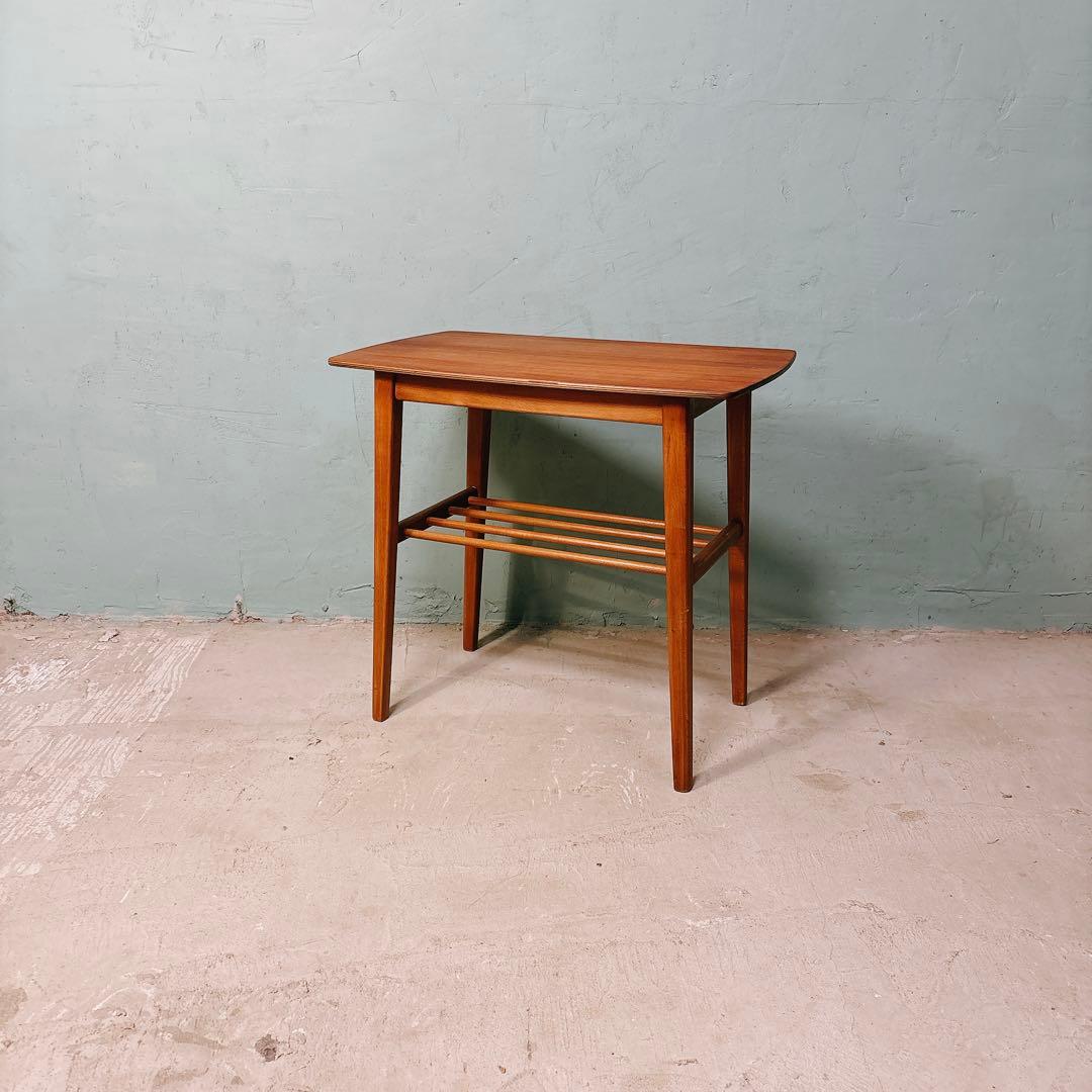デンマーク チーク材 サイドテーブル 北欧家具 北欧ビンテージ - メルカリ