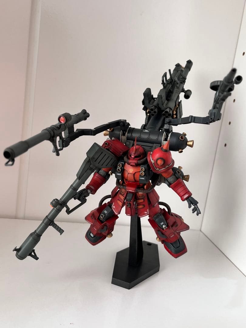 hg ガンプラ サイコ・ザク ウェザリング 全塗装 完成品 - ロボット