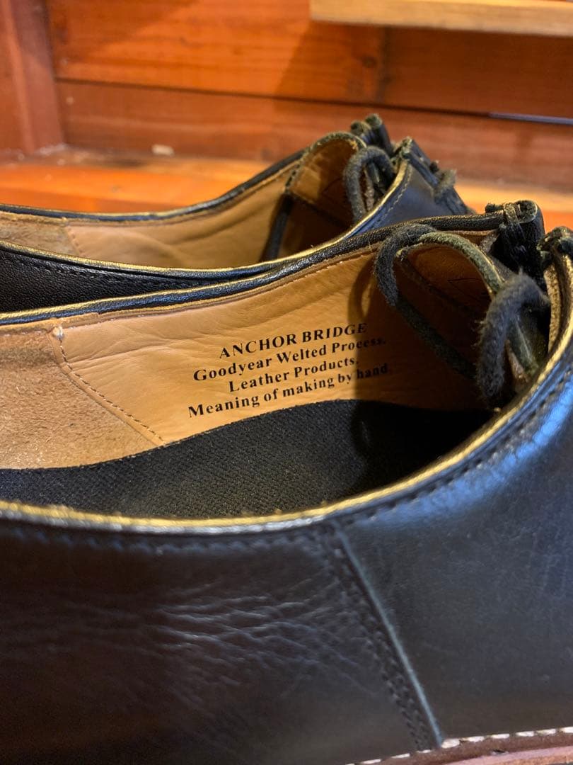 Anchor Bridge チロリアンシューズ 黒レザー 26〜26.5相当 - メルカリ