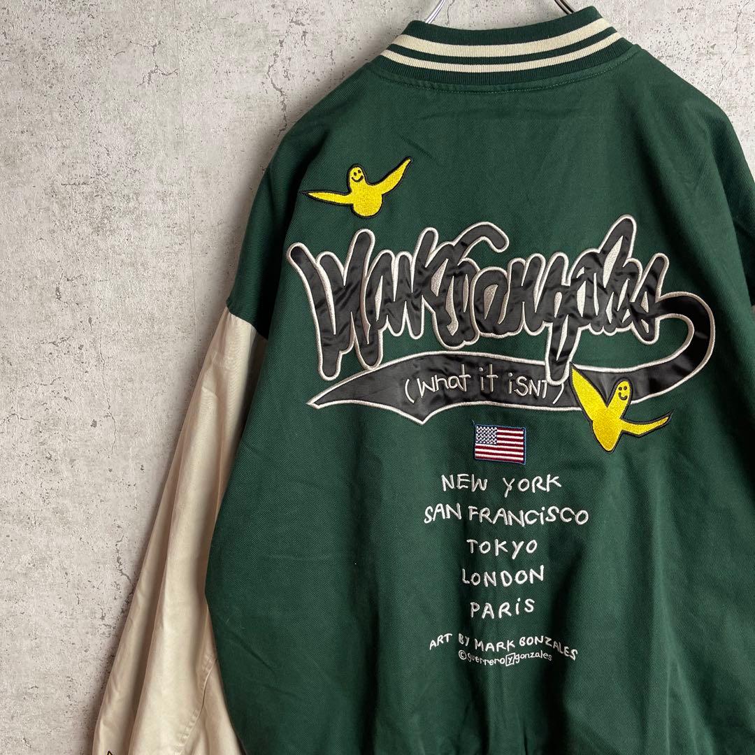 What it isNt マークゴンザレス スタジャン ブルゾン グリーン L