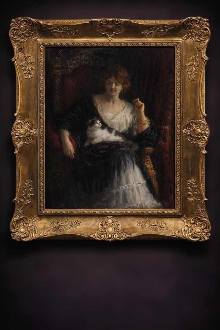 John Friedlinger (フリードリンガー）『猫を抱く貴婦人』 John Friedlinger (フリードリンガー）ー『猫を抱く貴婦人』 作品解説