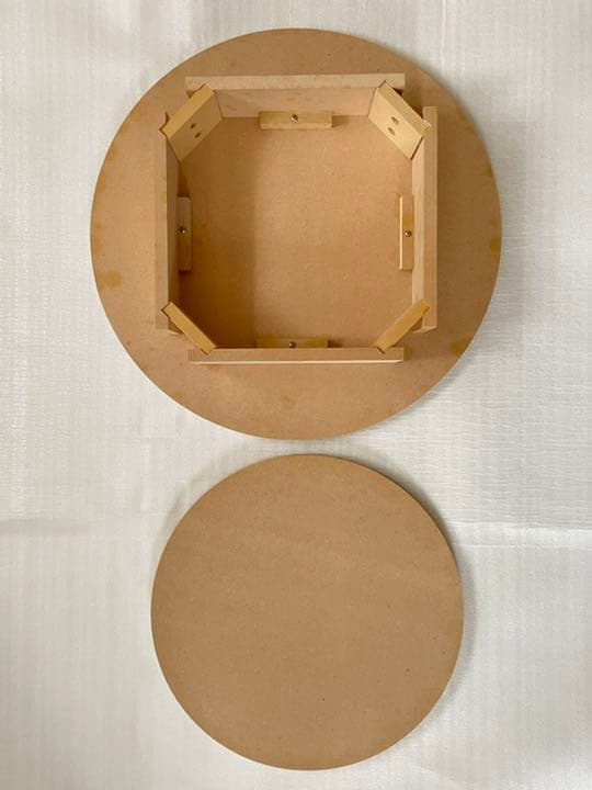 トールペイント 白木 ラウンドエンドテーブル - メルカリ