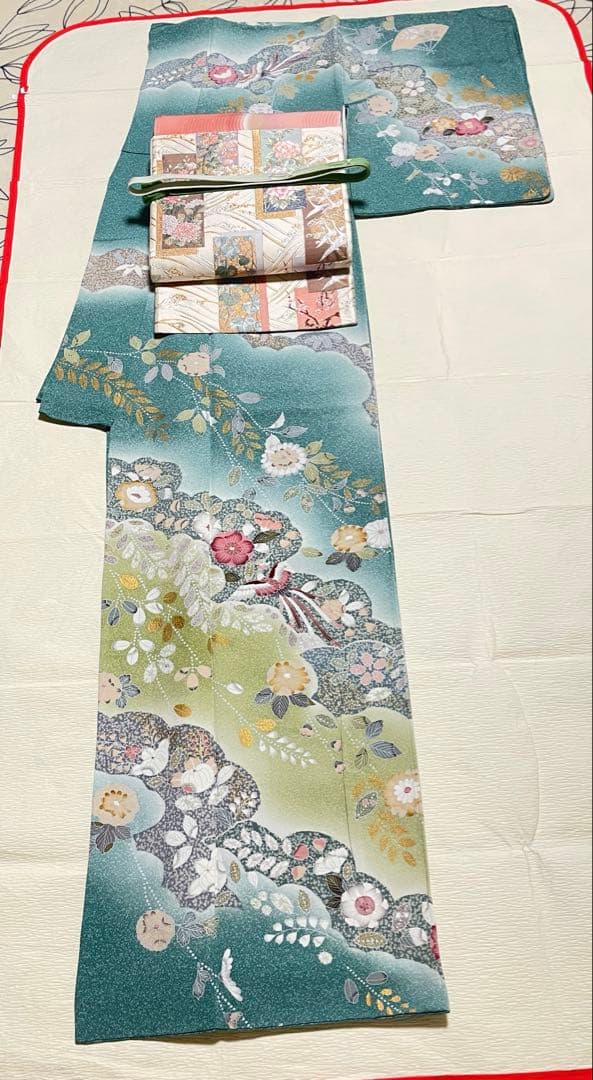 訪問着フルセット　辻ヶ花　絞り　金彩　正絹　鳳凰　唐織　丹後ちりめん 訪問着フルセット 辻ヶ花 絞り 金彩 正絹 鳳凰 唐織 丹後ちりめん