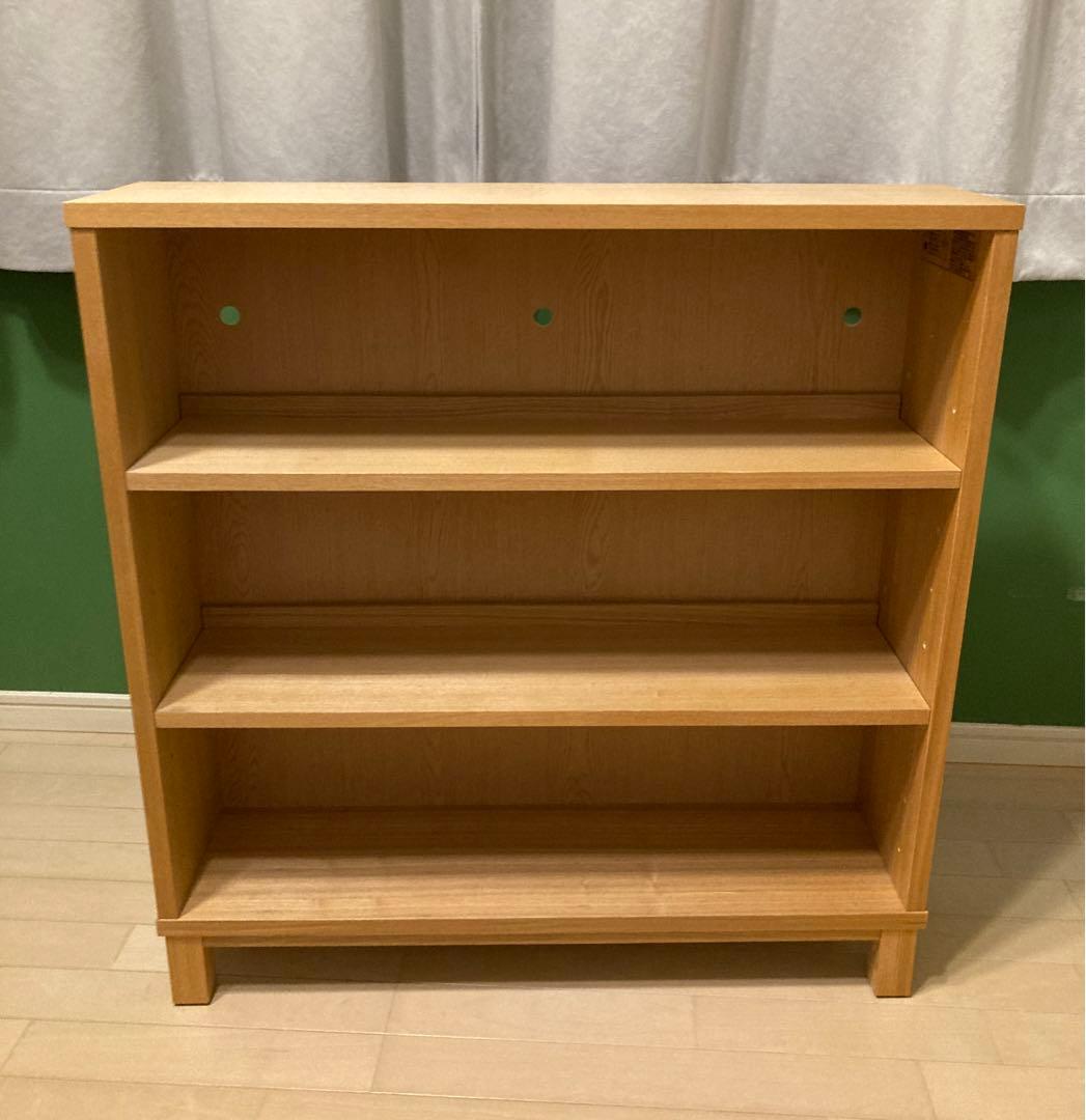 無印良品・本棚・薄型・組み合わせて使える木製収納 ロータイプ（販売