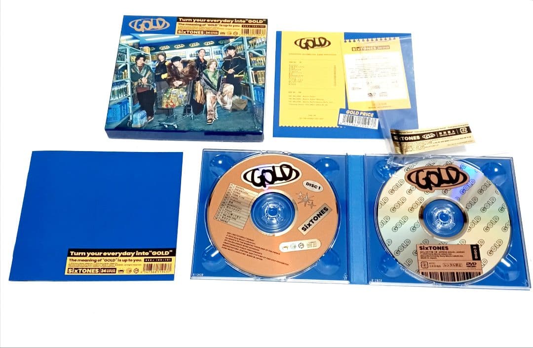 SixTONES GOLD 3形態セット DVD おまけ付き - メルカリ