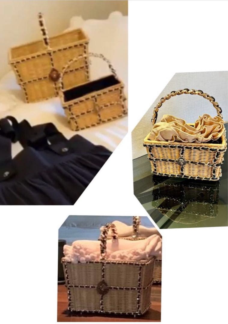 ヴァクトーカゴバックミニ美品(持ち手をテグスにて補強あり)