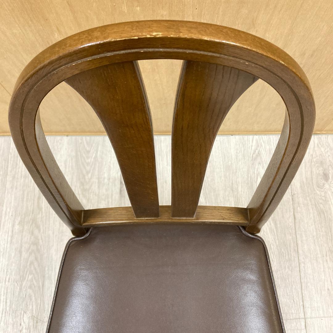 飛騨産業】HIDA キツツキ ダイニングチェア 椅子 革張り A