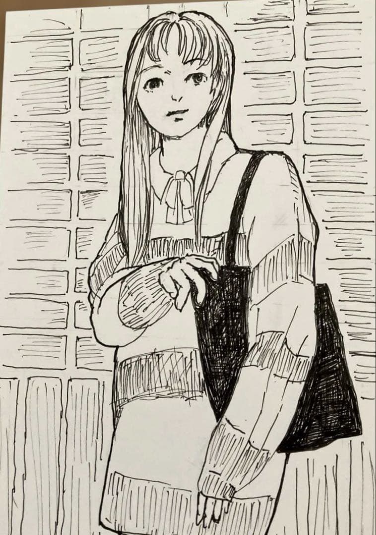 手描きイラスト はがきサイズ - メルカリ