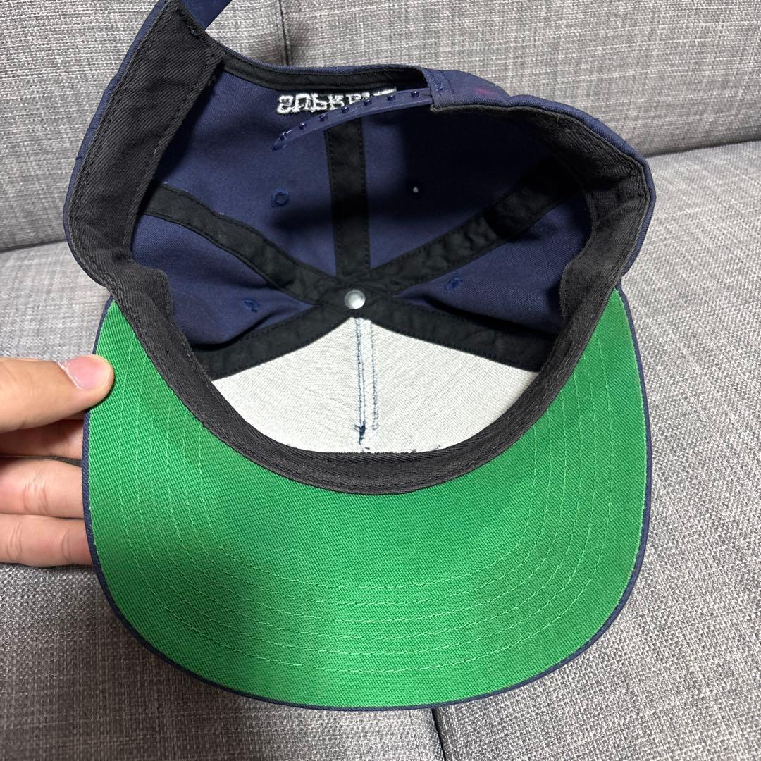 SUPREME ネイビーキャップ 古着キャップ - メルカリ