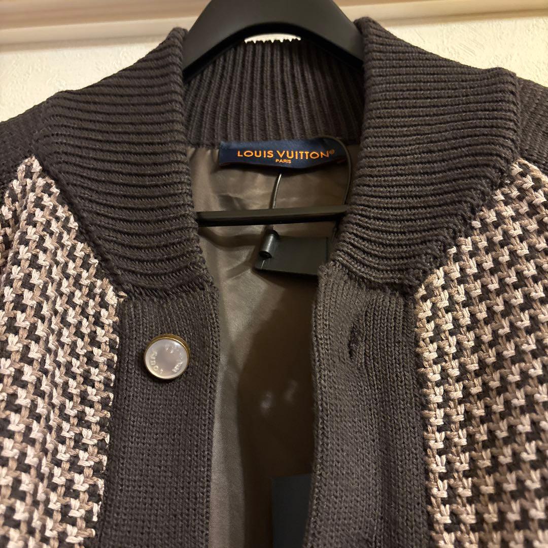 LVメンズ ニット ジャンパー ボタンコットンブレンドブルゾン 新品未