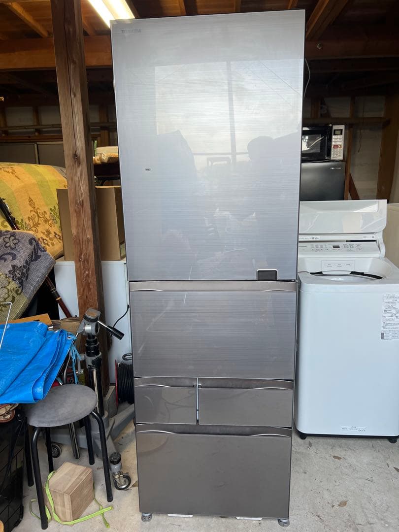 TOSHIBA 冷蔵庫 GR-S500GZL 501L 2020年製 ヨドバシ.com - 東芝 TOSHIBA 冷蔵庫（501L・左開き） 5ドア VEGETA