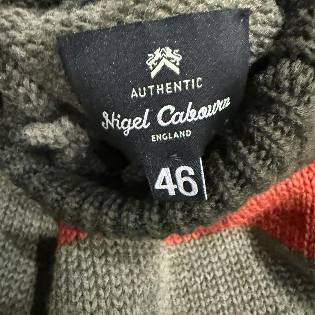 Nigel Cabourn stripe wool ロールネック ニット uk - メルカリ