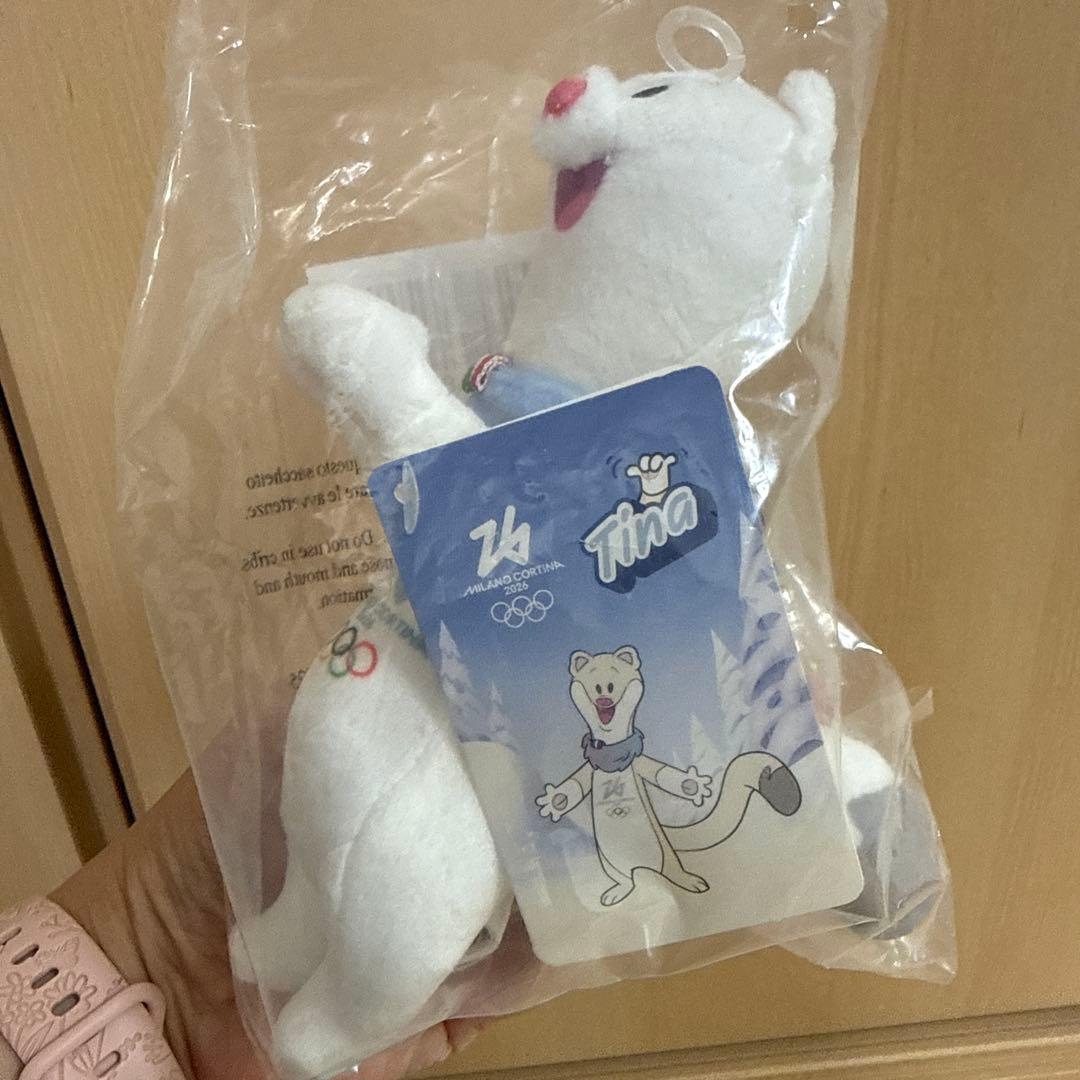 Tina ティナ ミラノオリンピック 公式マスコット ぬいぐるみ 18cm