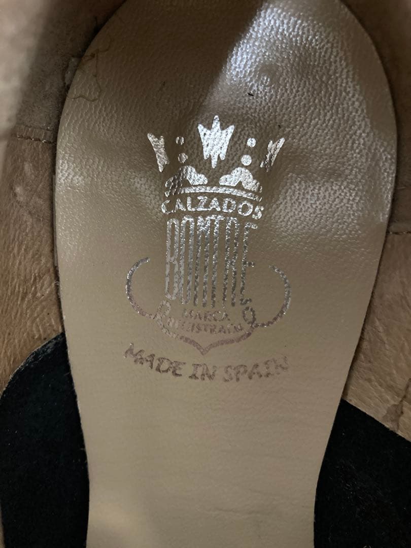 BONTRE ダブルモンクストラップウイングチップ メダリオンシューズ黒本