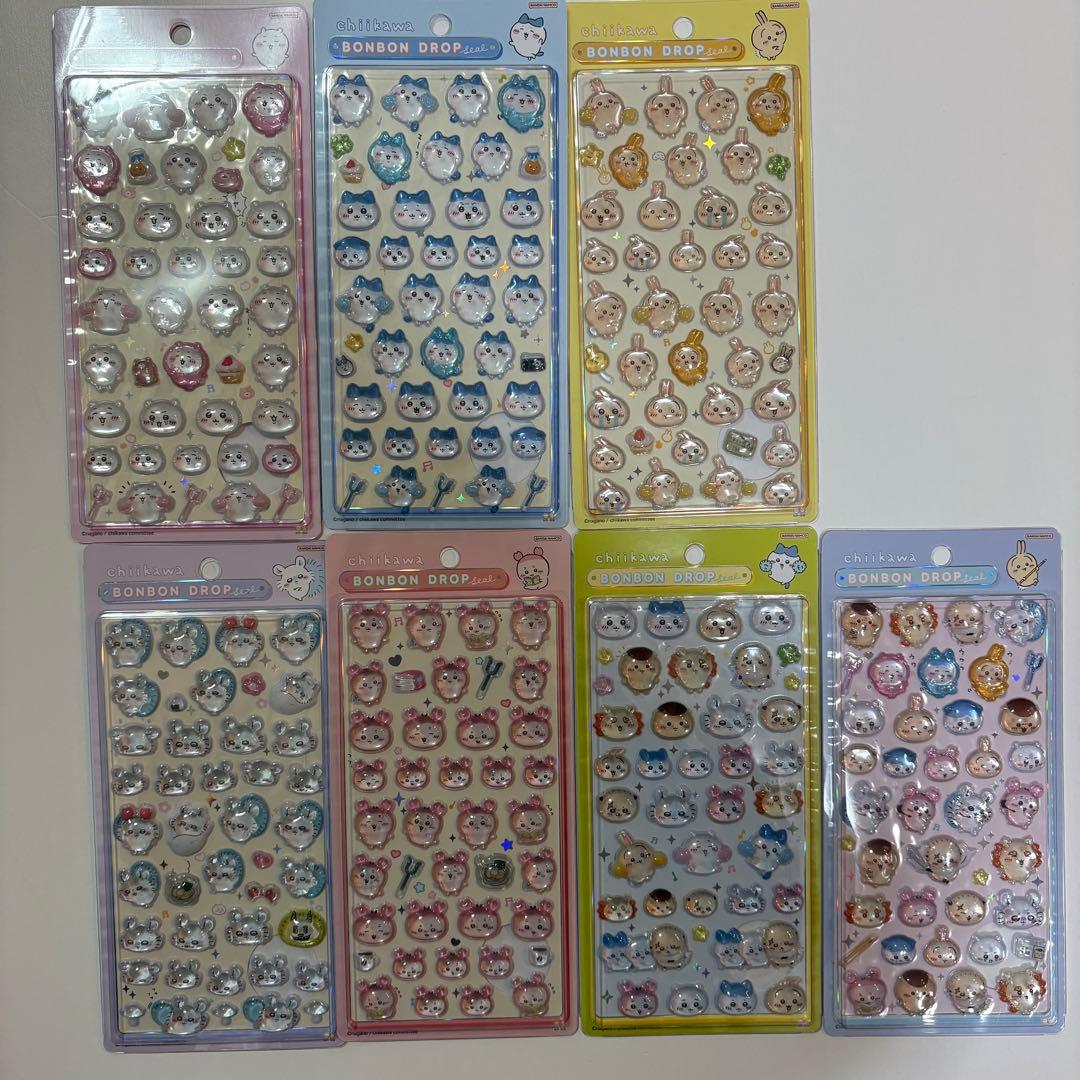 【正規品】ボンボンドロップシール　ちいかわ　7種類セット サンスター文具(Sun-Star Stationery) ちいかわ グッズ ボンボン