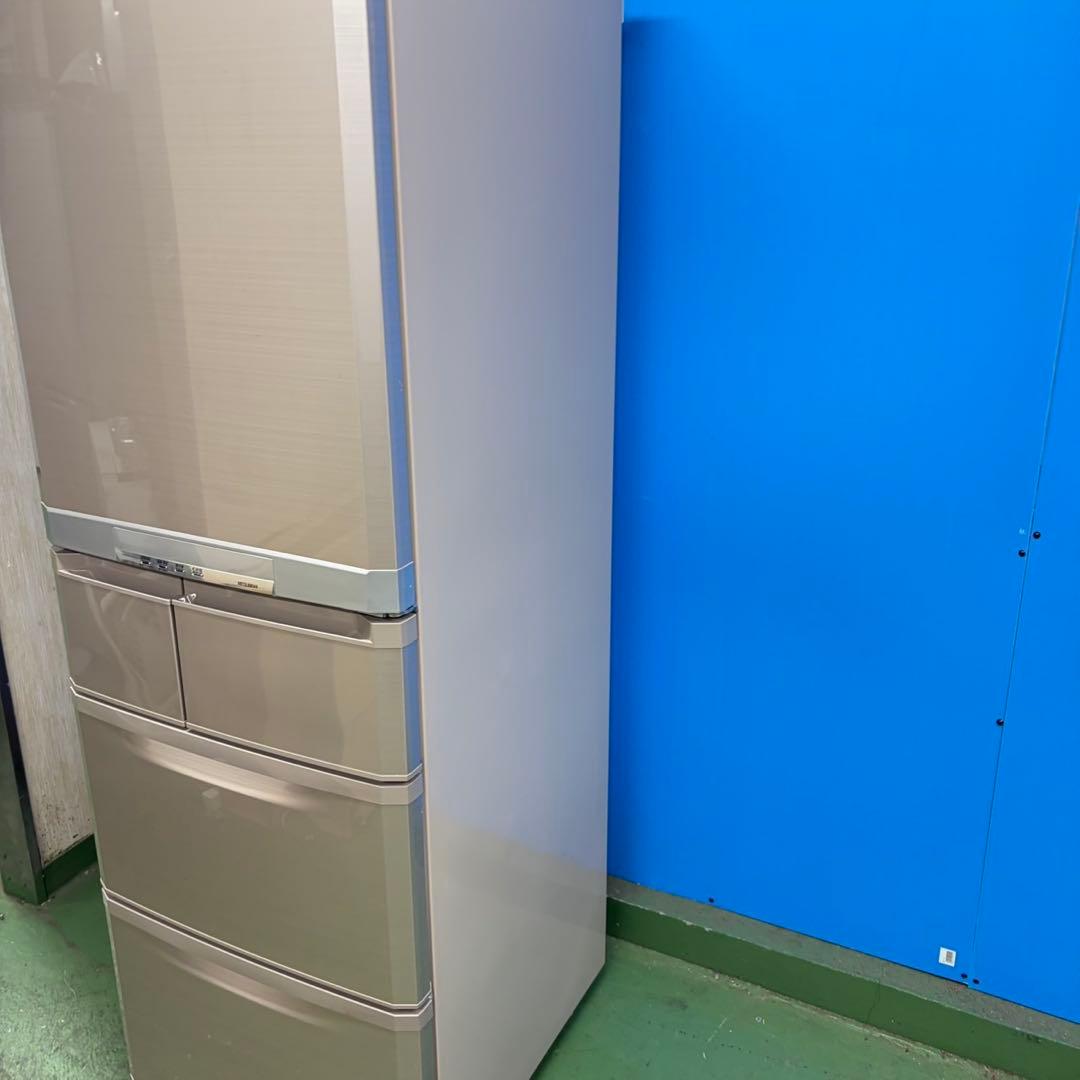 822 格安 5ドア 冷蔵庫 大型 400L強 自動製氷機 右開き 三菱 保証付