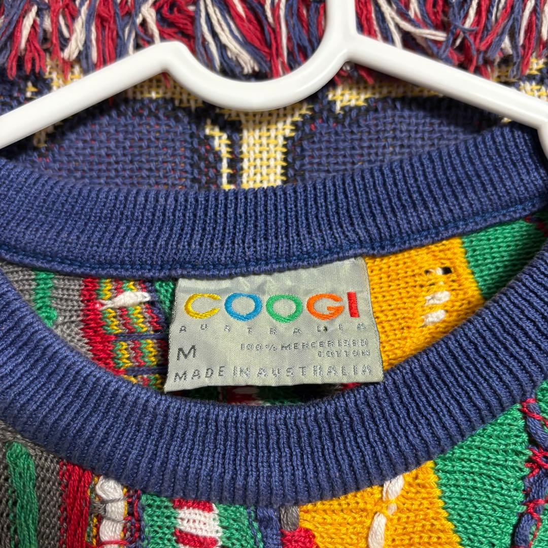 COOGIクージー3Dニット セーター 90s ヴィンテージ マルチカラー 古着