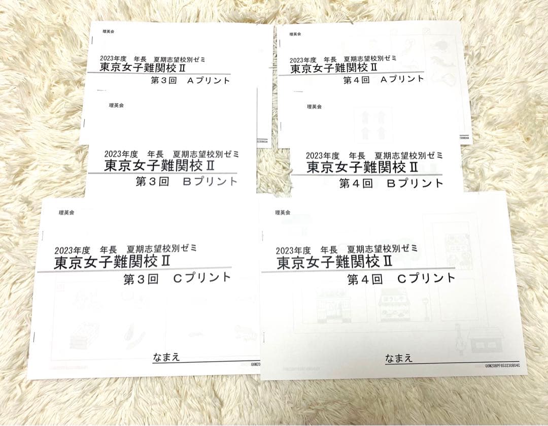 《訳あり》理英会プリント（問題無し）　東京女子難関校　夏期志望校別ゼミ