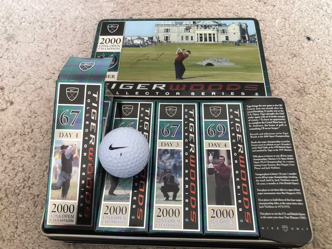超希少タイガーウッズ優勝記念ボール ”タイガースラム”（4大メジャー4