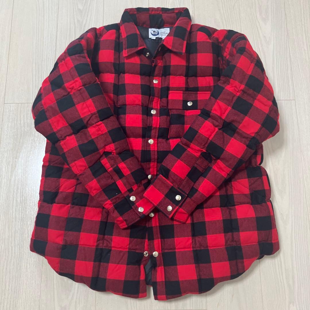 ボーイズマーケット別注クレセントダウンバッファローチェック未使用品