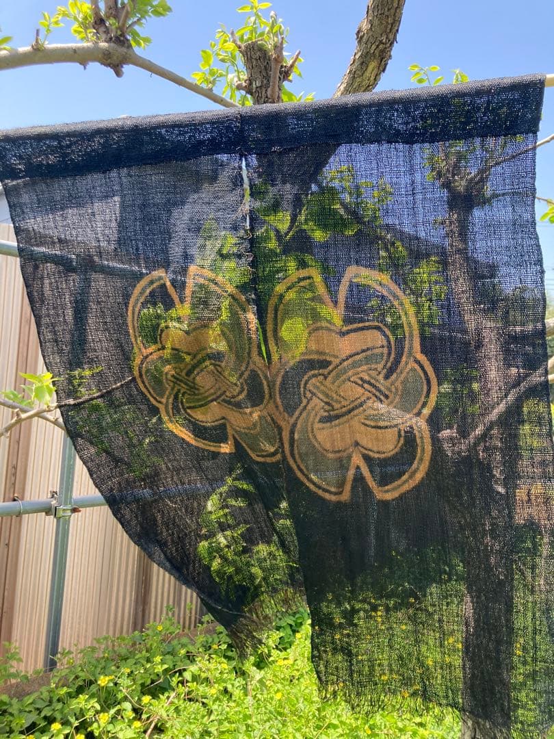 15日木曜までの出品、しな布、榀布、科布、型染め、暖簾、