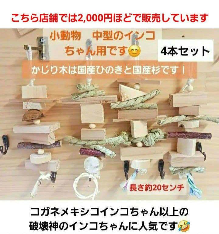 171 中型 インコ オオム カジカジ、ガジガジおもちゃセット かじり木