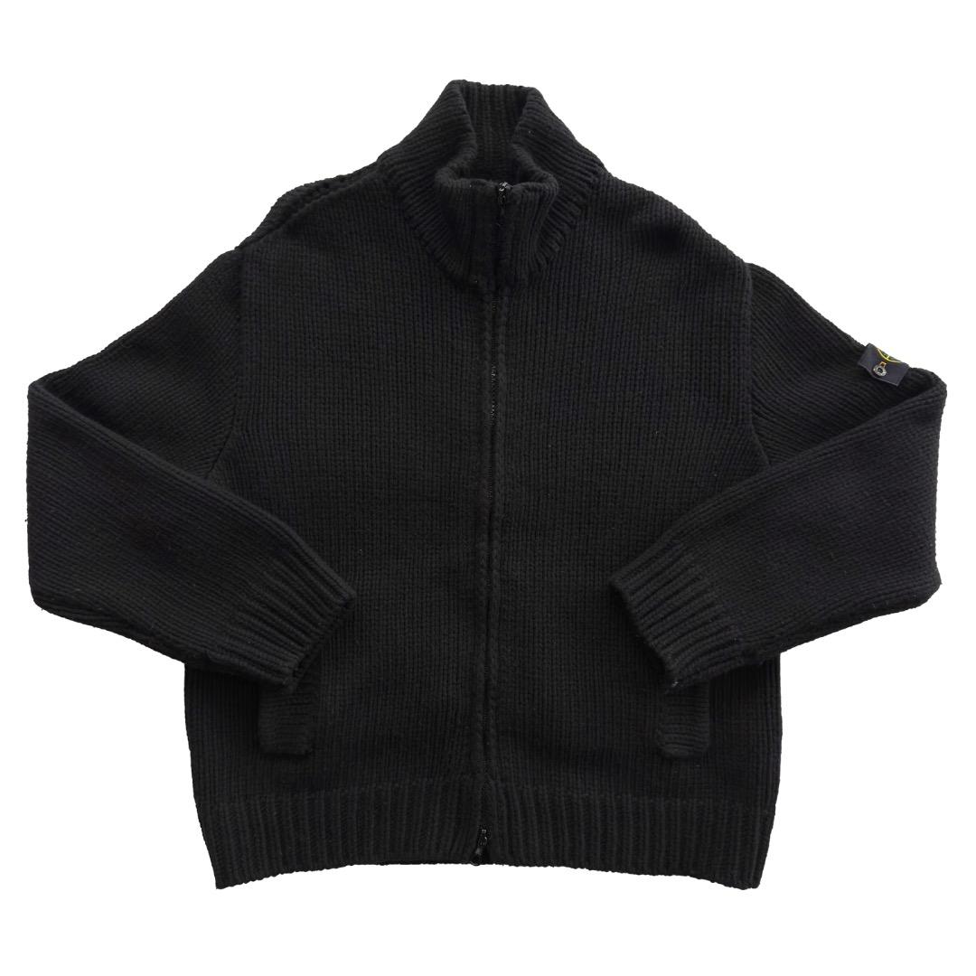STONE  ニットブルゾン XL ブラック 2003A/W ストーンアイランド メンズ ニット STONE ISLAND ブランド アウター