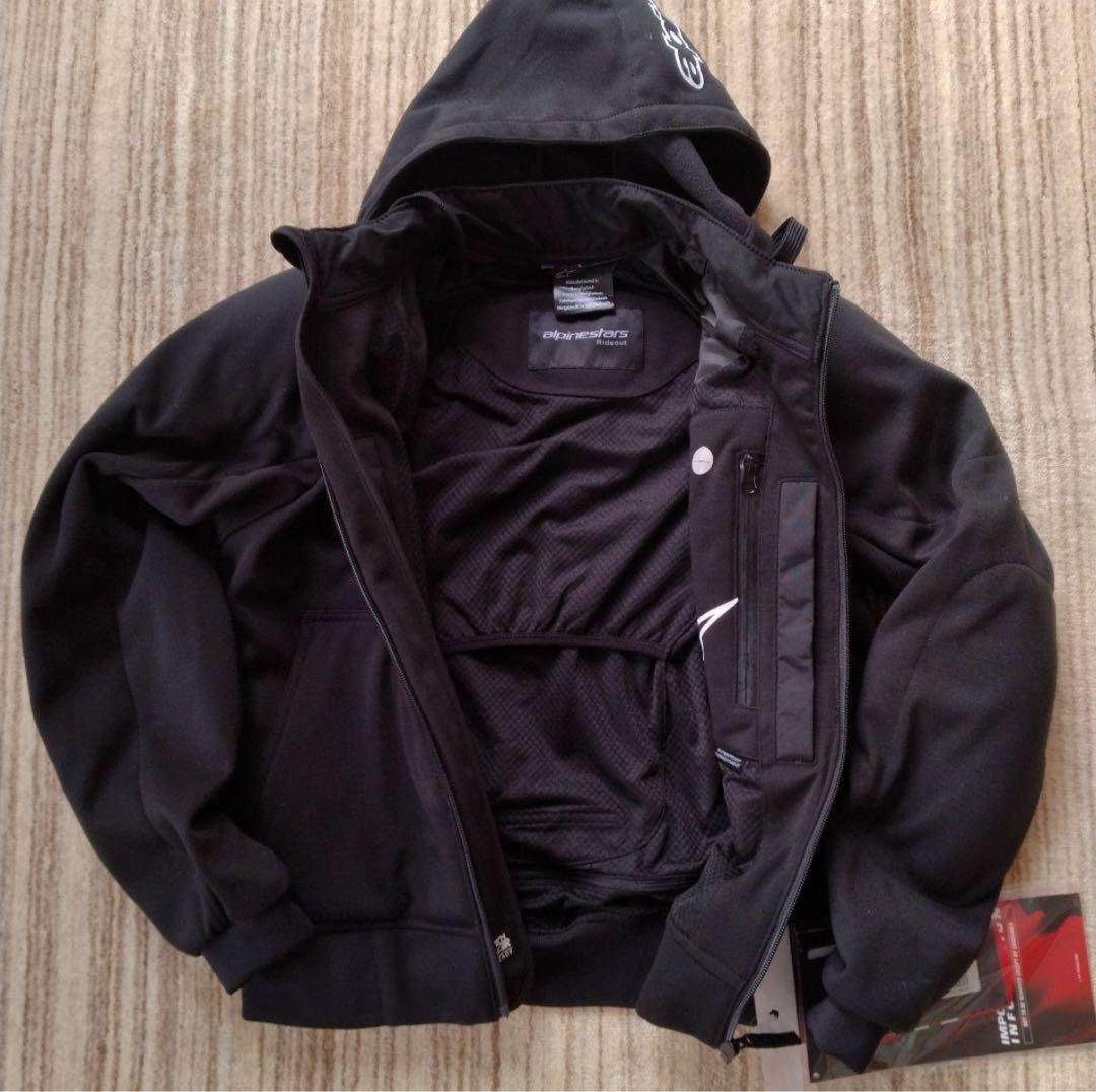 未使用】Alpinestars ブラックジャケット フード付き-ご来店いただいて