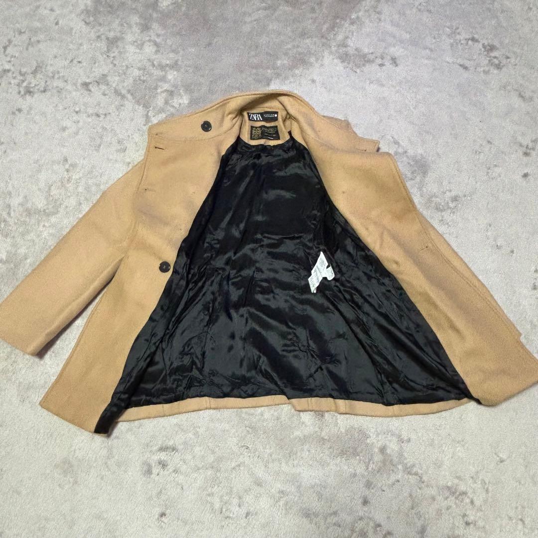 完売品】ZARA ナポレオンコート 金ボタン ウール MANTECO ベージュ