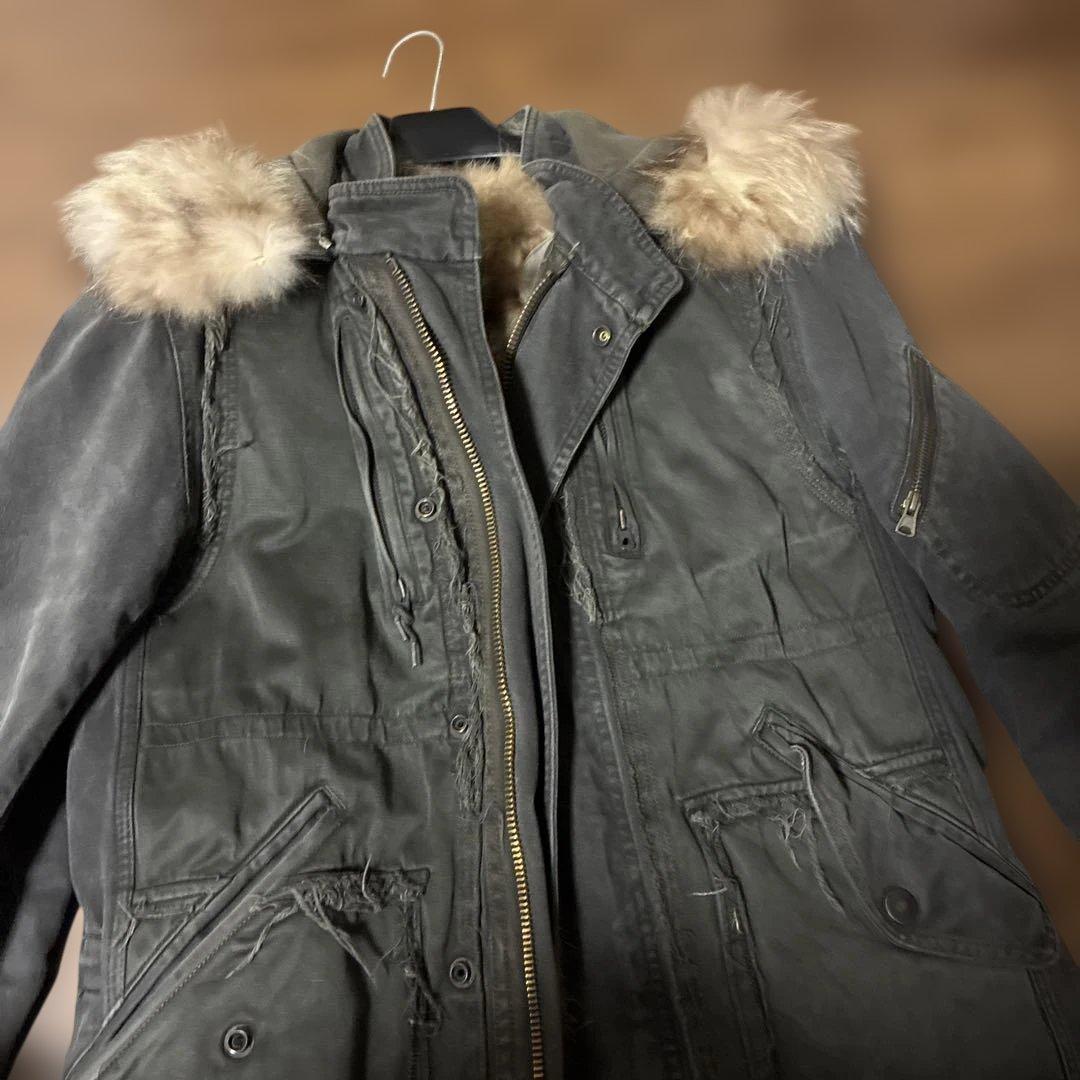 超美品］XH3Hb ゲベック B'2nd グレー ファー付きモッズコート | Shop