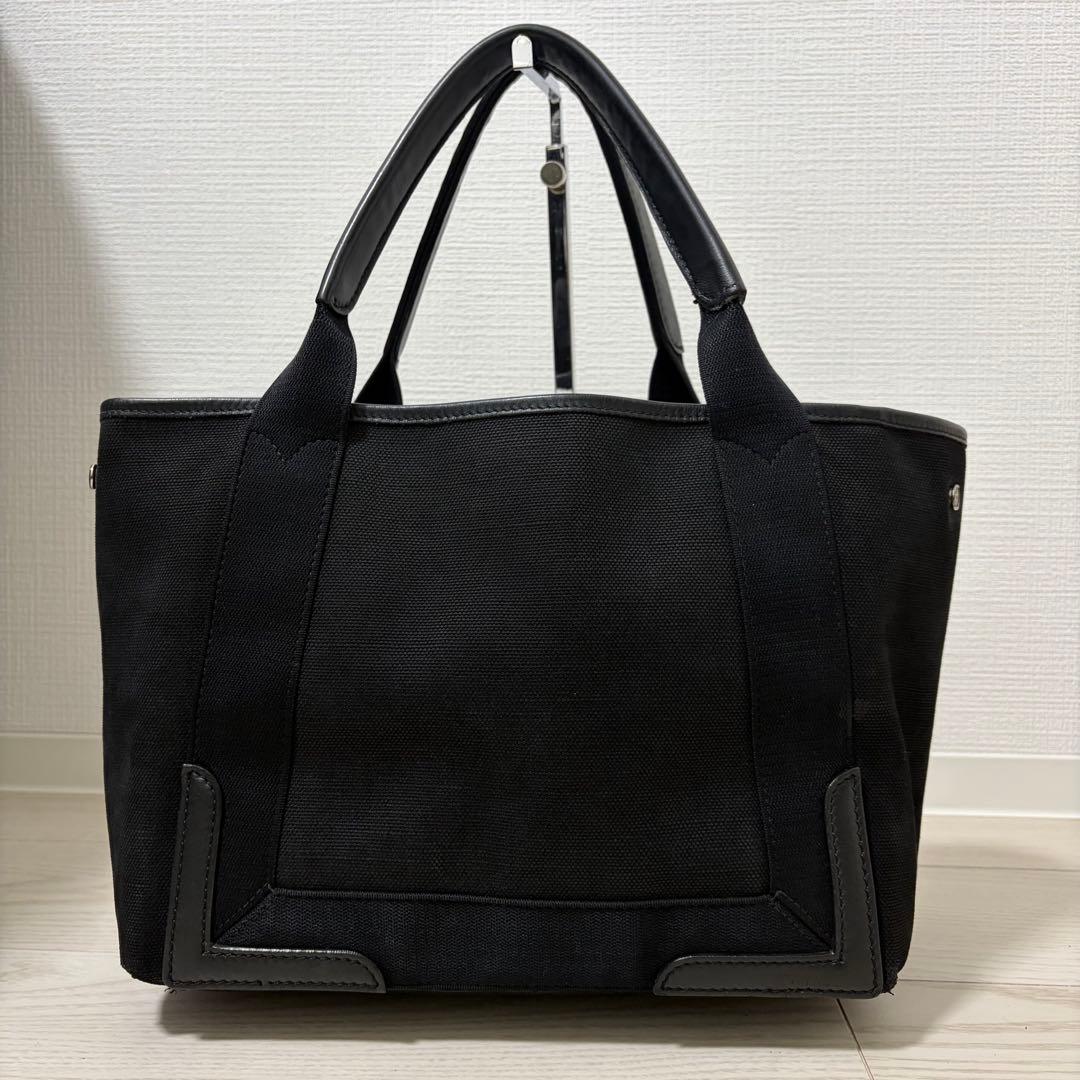 美品】バレンシアガ ネイビーカバスS ハンドバッグ キャンバス ポーチ