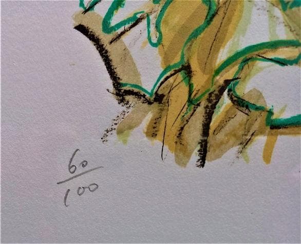 斎藤三郎 『踊り子』　リトグラフ　エディションナンバー60／100