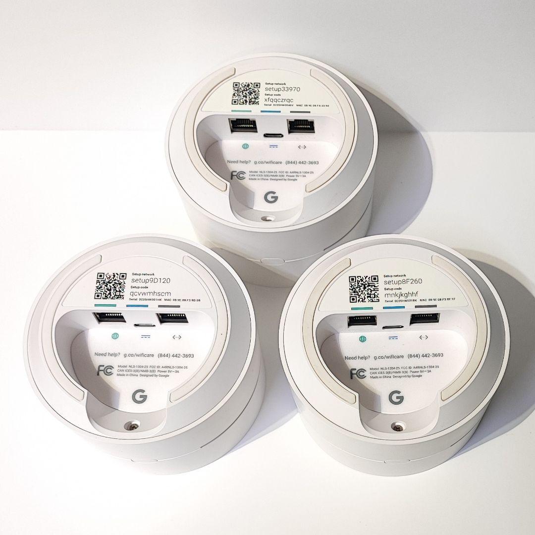 Google Wifi 3台セット Wi-Fiルーター NLS-1304-25 - メルカリ