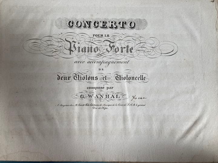 ヴァンハル：ピアノ協奏曲ハ長調Weinmann IIa：C5 ヴァンハル：ピアノ協奏曲ハ長調Weinmann IIa：C5 - メルカリ