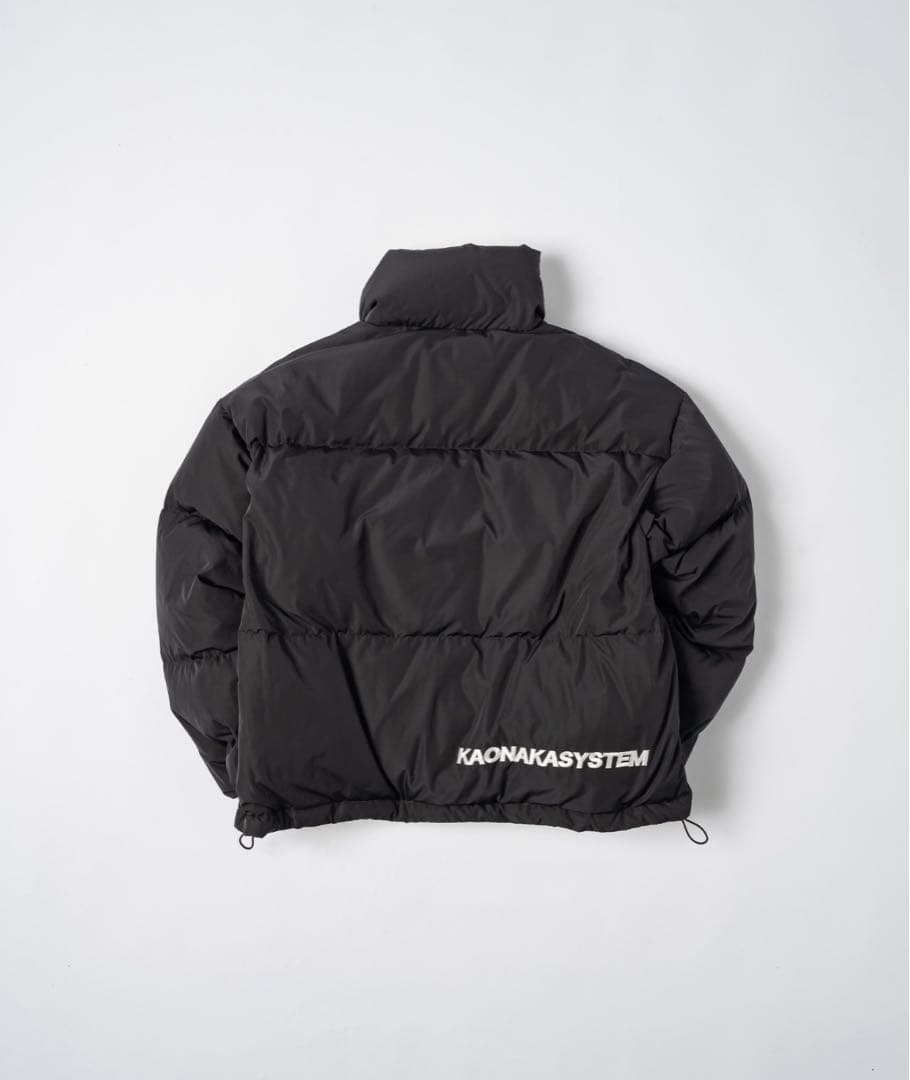 kaoyorinakamiリバーシブルダウンジャケット 黒 白 ドローコード付き