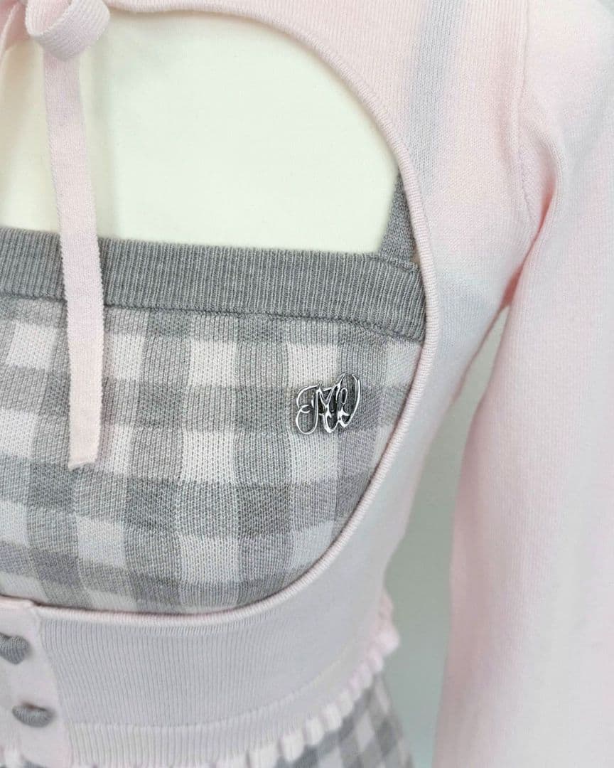 ミシェルマカロン ハニーミュウ ギンガムアンサンブルトップス イモ XS