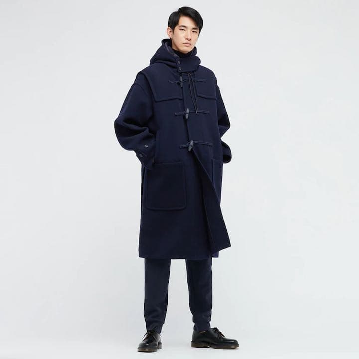 UNIQLO +J ウールオーバーサイズダッフルコート NAVY - メルカリ