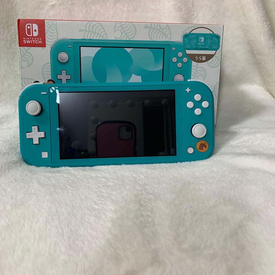 美品Nintendo Switch Lite あつ森まめきち＆つぶきちアロハ柄 新品 即日出荷 Nintendo Switch Lite あつまれ どうぶつの森セット